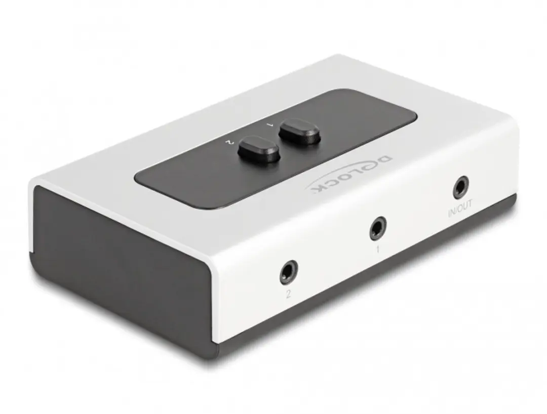 Delock 2 naar 1 Stereo Jack 3.5mm 4-pin Bidirectioneel