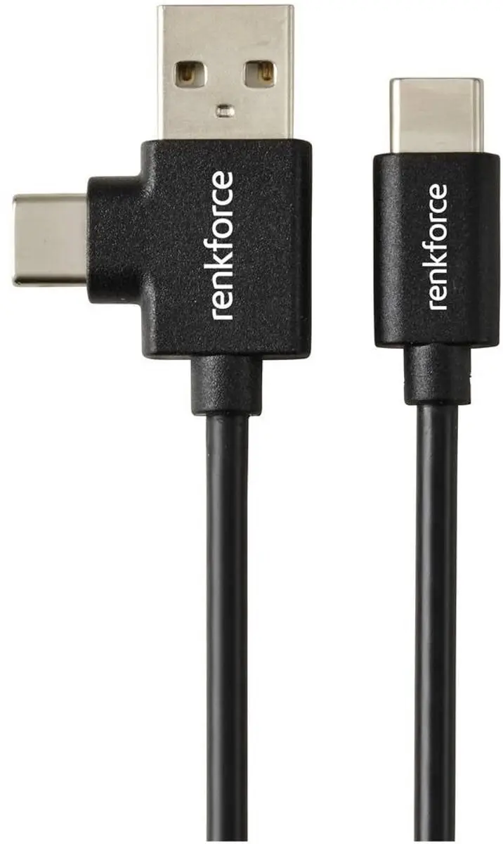 Renkforce RF-7116122 USB-kabel USB-C naar USB-A 2.0 - 2m - Zwart