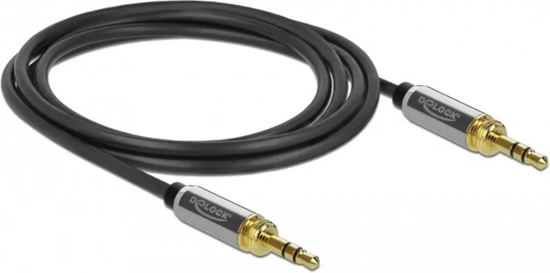 Delock 3,5mm Jack naar 6,35mm Jack Audiokabel - 1m - Zwart - afbeelding 6 van 6