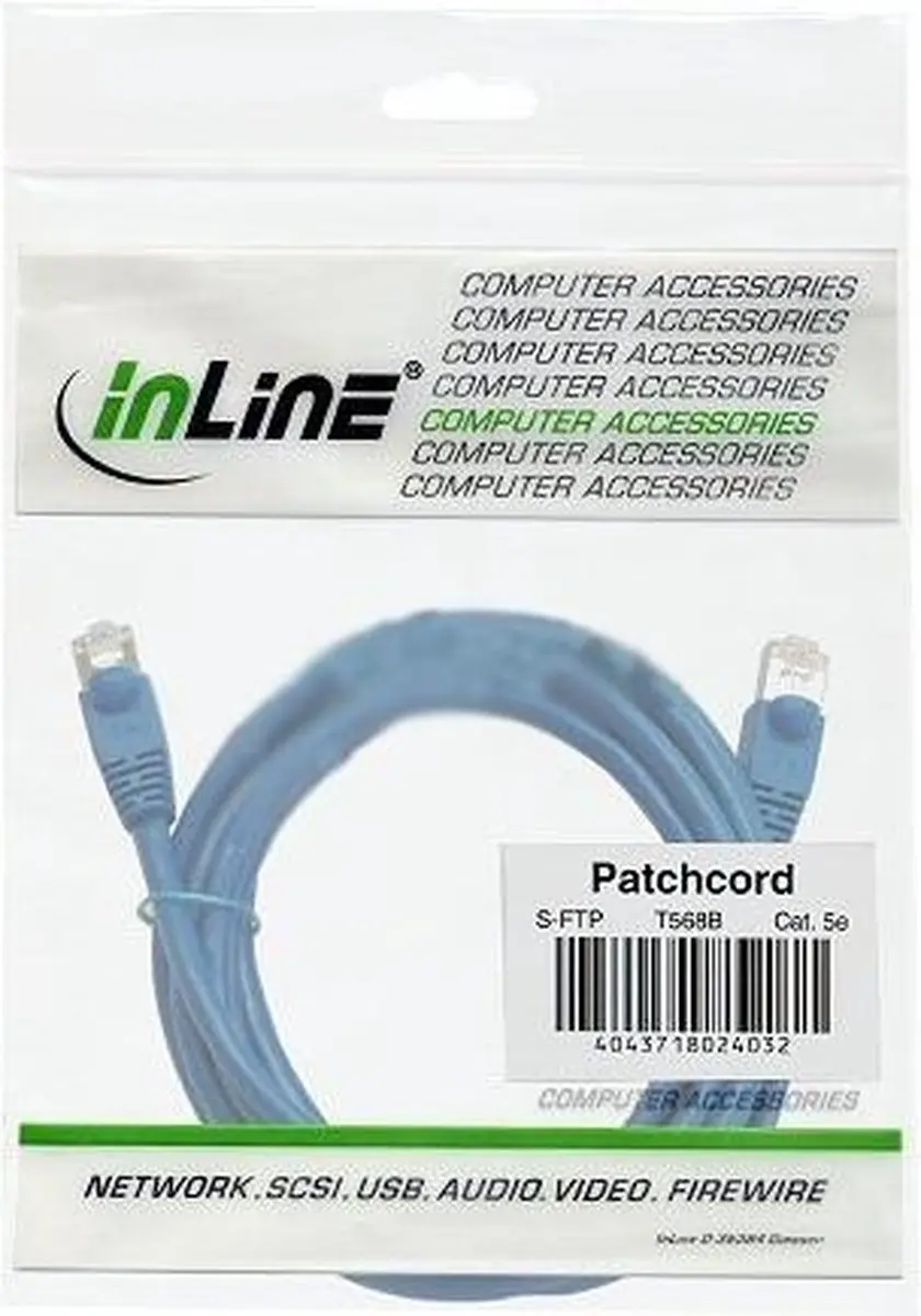 InLine Patchkabel F/UTP Cat.5e 1m - Blauw