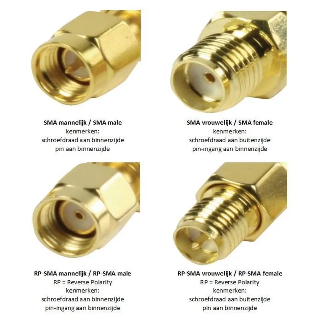 Delock RP-SMA Kabel CFD400/LLC400 50 Ohm - 3m - Zwart