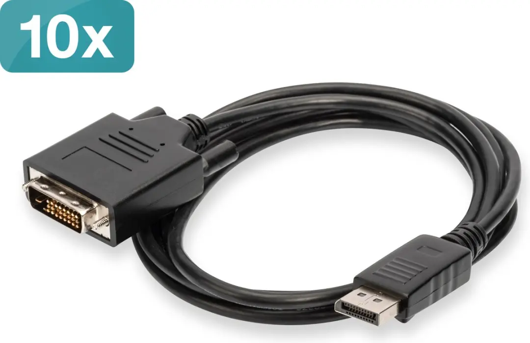 Digitus DisplayPort naar DVI-D Adapterkabel 2m - Zwart