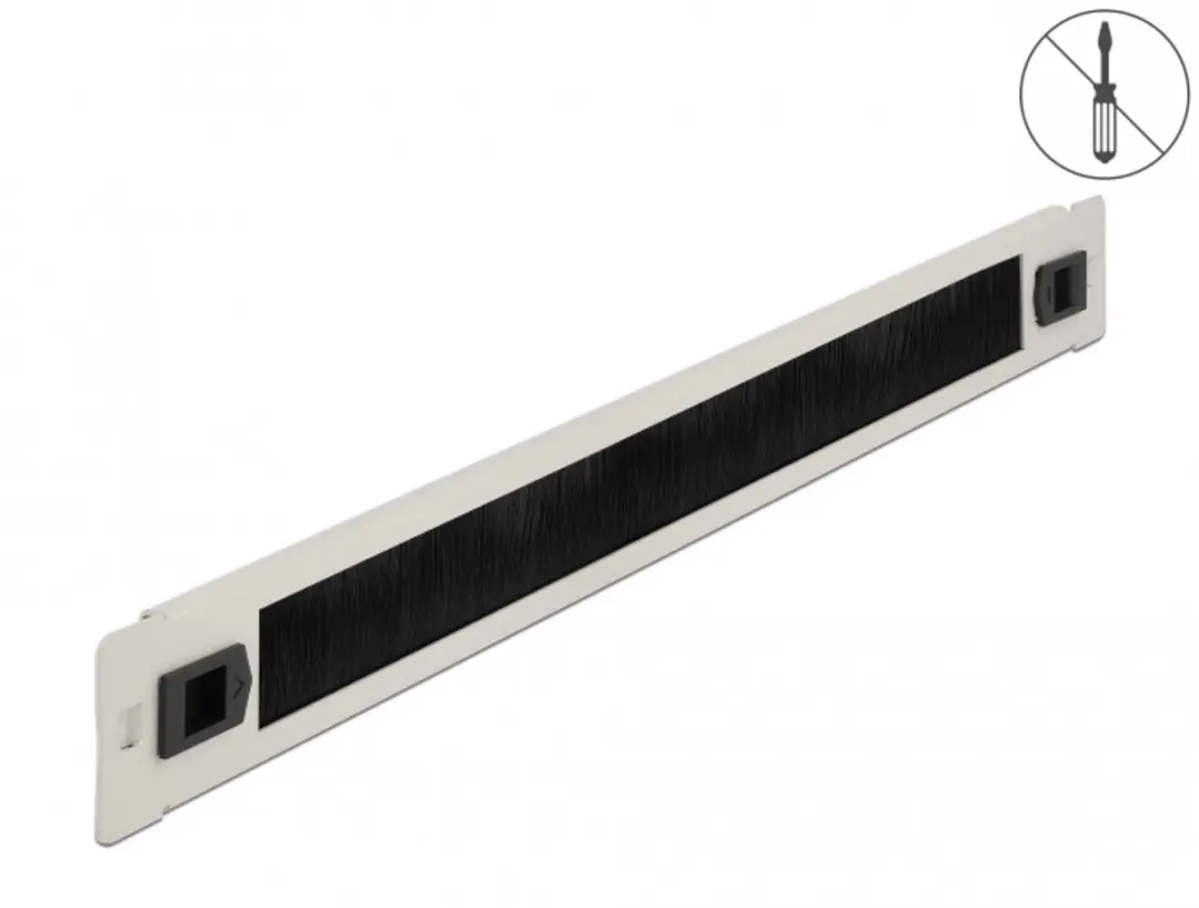 Delock 19" Cable Management Brush Strip 1U