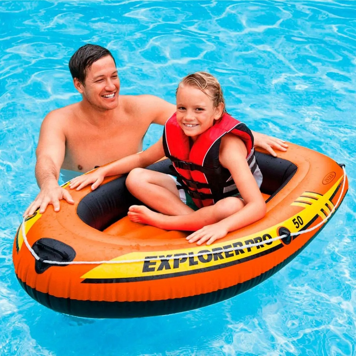 Intex Explorer PRO 50 58354 Opblaasboot - 137x85x23cm Oranje