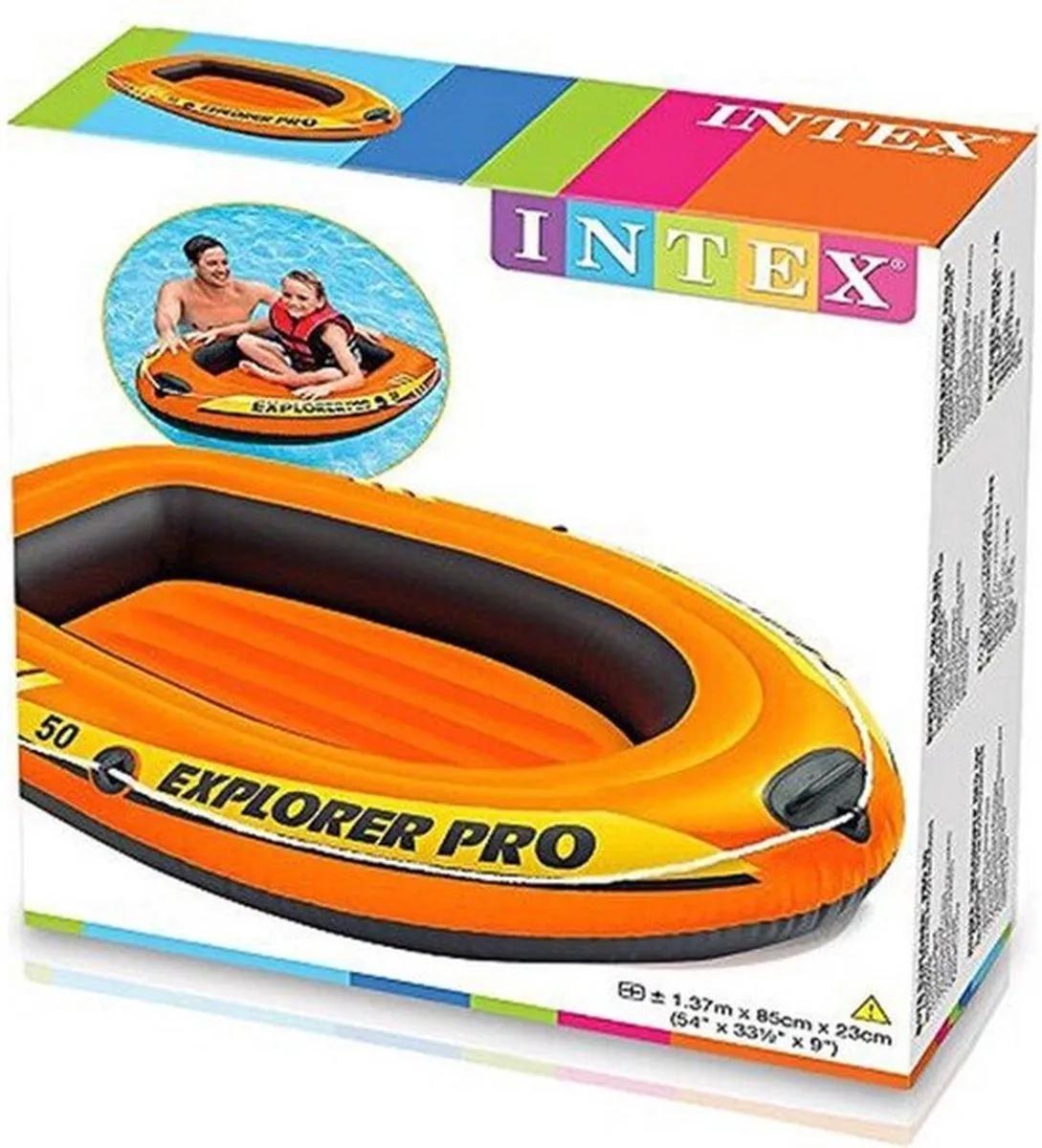 Intex Explorer PRO 50 58354 Opblaasboot - 137x85x23cm Oranje