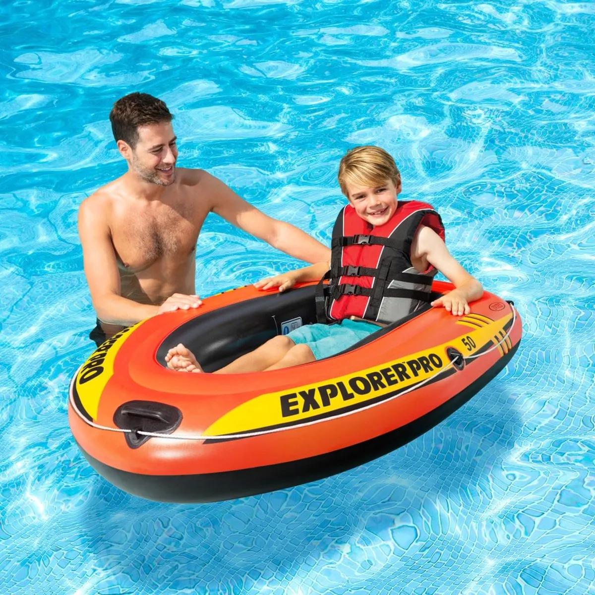 Intex Explorer PRO 50 58354 Opblaasboot - 137x85x23cm Oranje