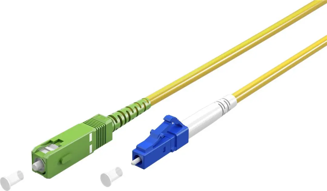 Goobay LC/SC Simplex FTTH Kabel OS2 Geel 1m