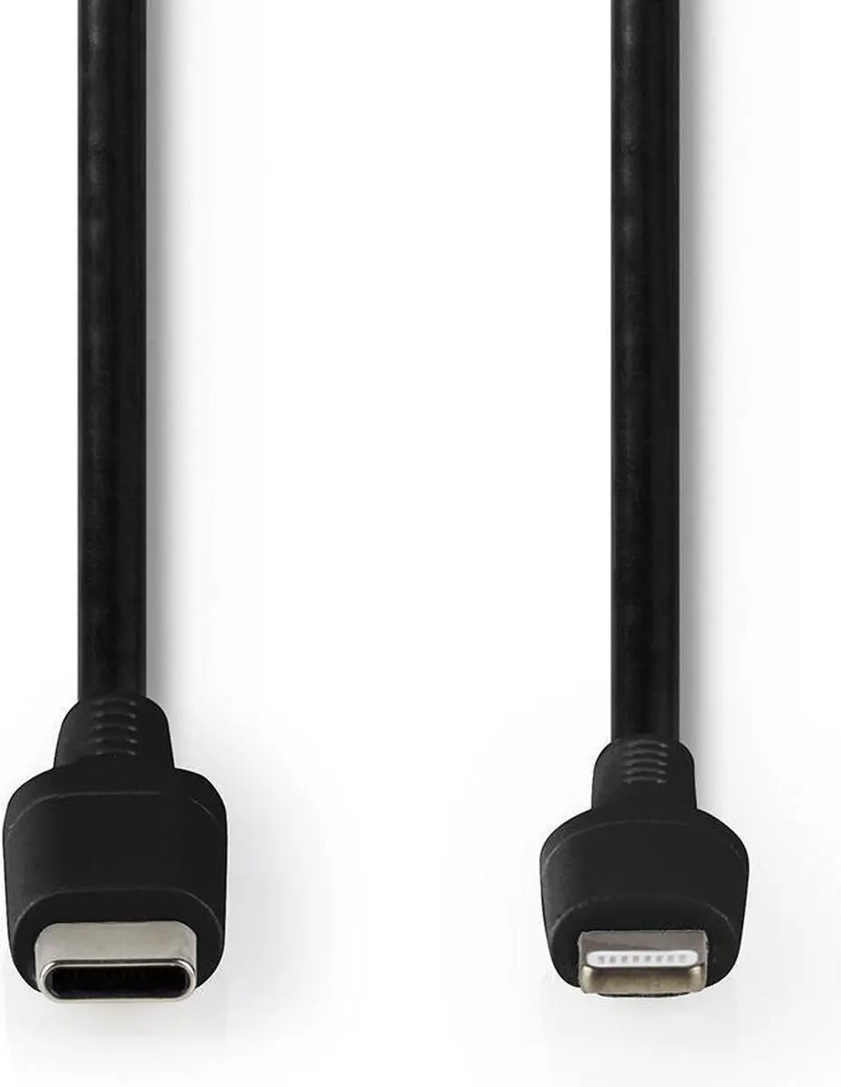 Nedis Lightning Kabel USB-C 2.0 2m - Zwart