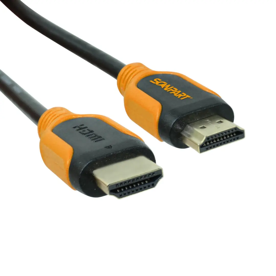 Scanpart HDMI High Speed Ethernet Kabel 3,0m - Zwart+Oranje