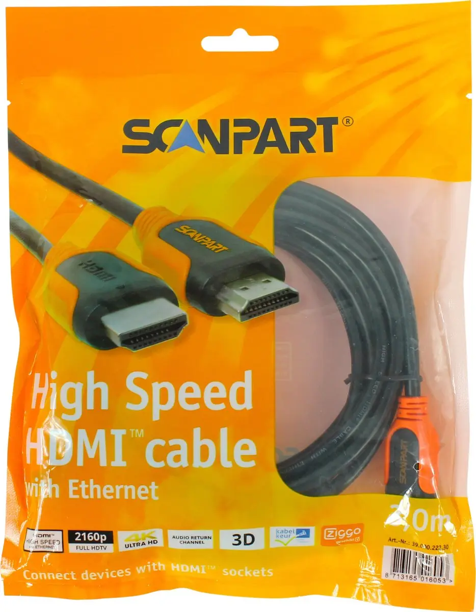 Scanpart HDMI High Speed Ethernet Kabel 3,0m