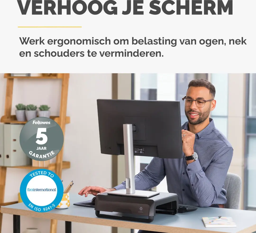 Fellowes Breyta Monitorstandaard 100016560 - Zwart