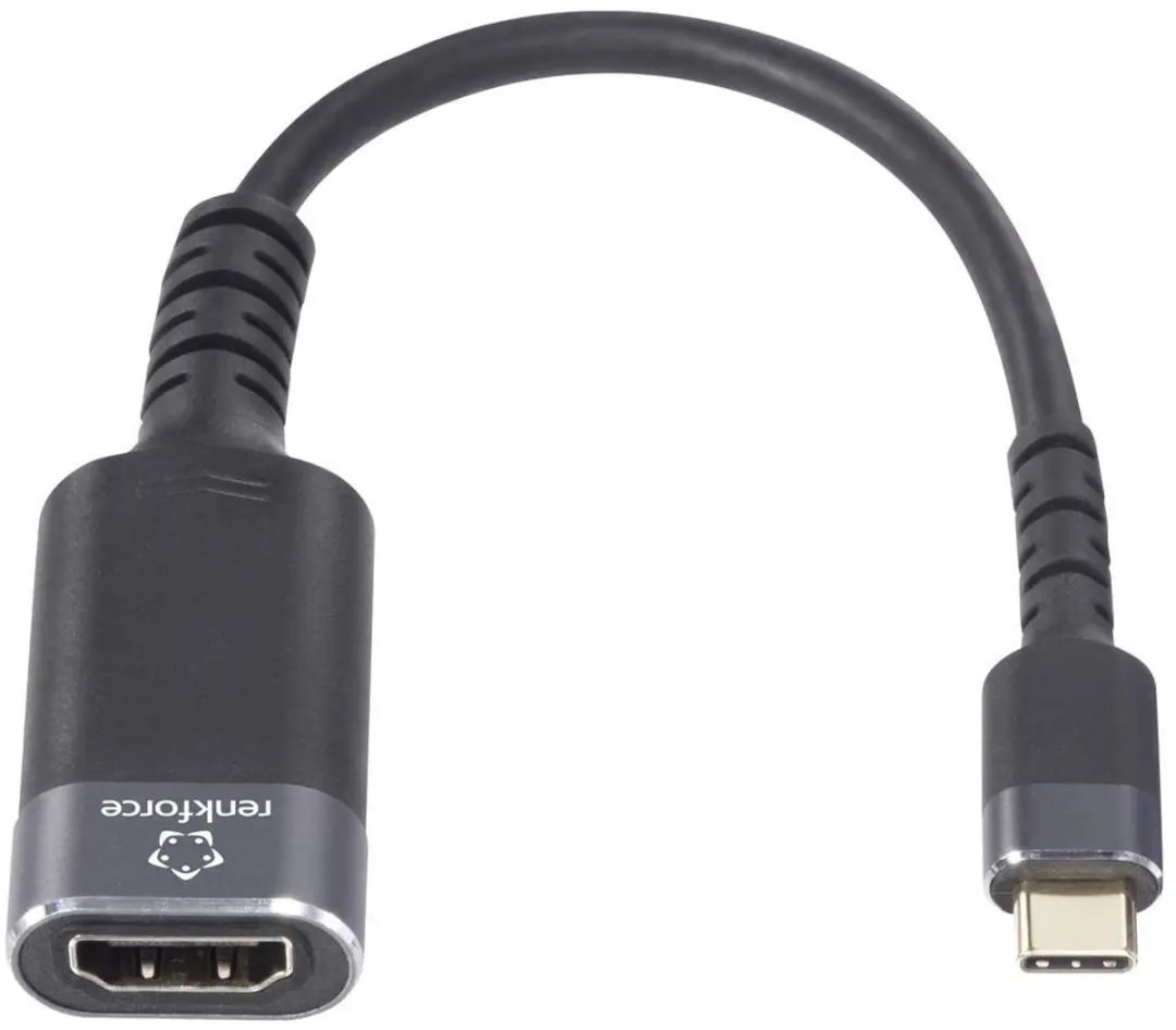 Renkforce RF-6798312 USB-C HDMI Adapterkabel 4K - 0,20m - Zwart-grijs