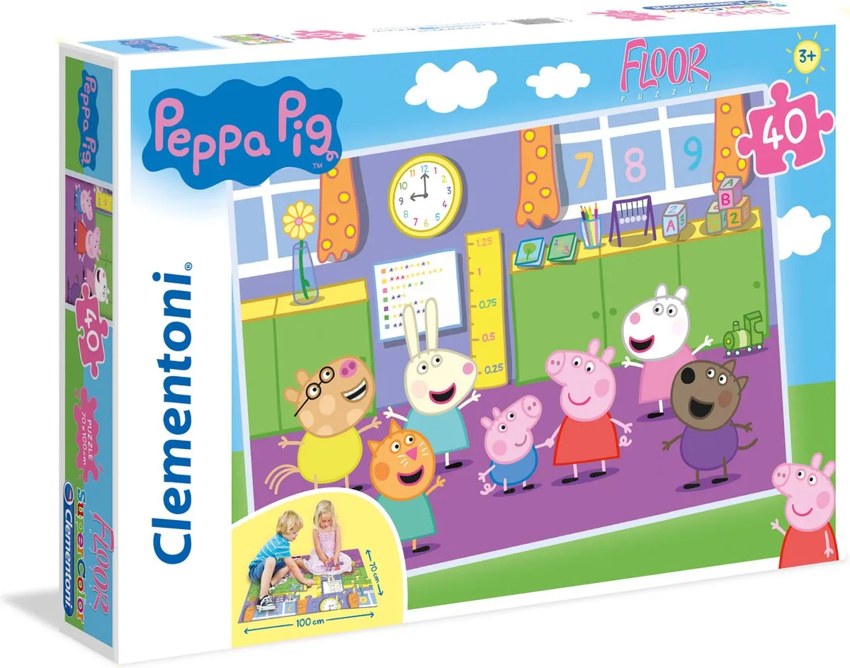 Clementoni Peppa Pig Legpuzzel 40 Stuks - Multicolor