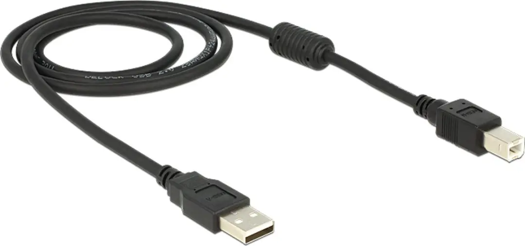 Delock USB naar USB-B Kabel 2.0 - 1m - Zwart