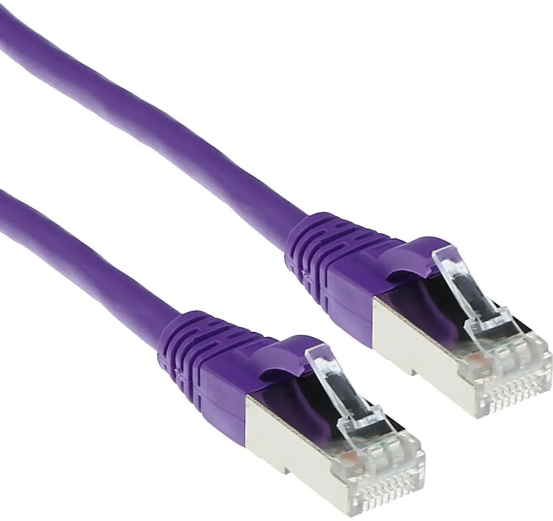 ACT Paarse LSZH CAT6A Patchkabel 10m