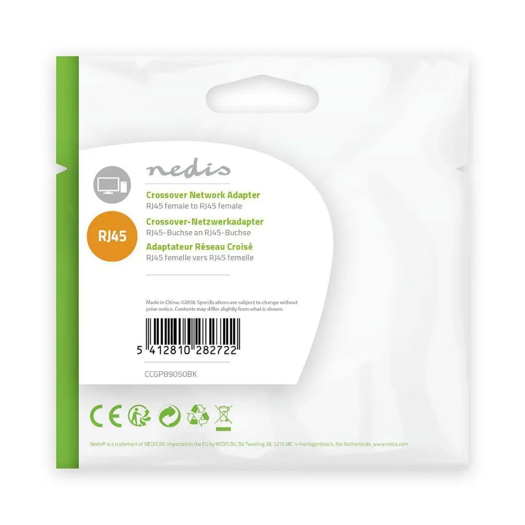 Nedis CCGP89050BK Netwerkadapter - Crossover - Zwart