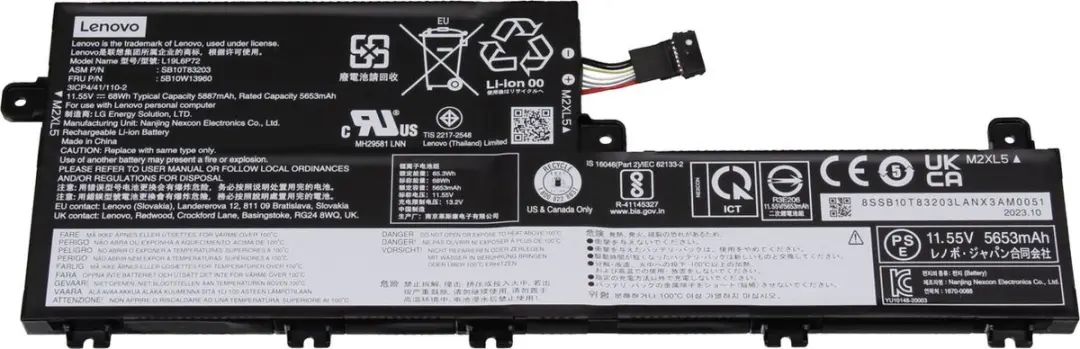 Lenovo L19L6P72 Laptopbatterij 68Wh