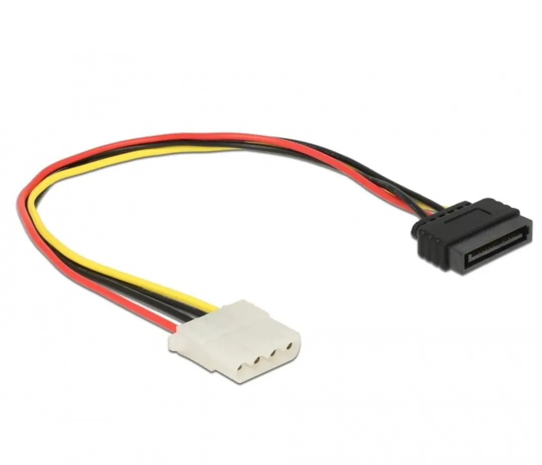 Delock SATA naar Molex Adapter 0,30m - Wit