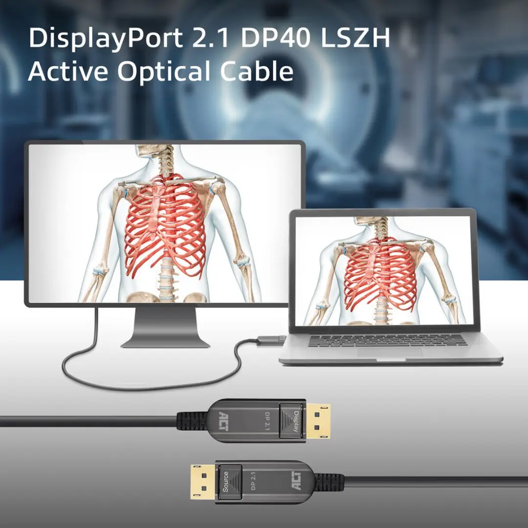 ACT AK4173 DisplayPort 2.1 Kabel 8K - 30m - Zwart