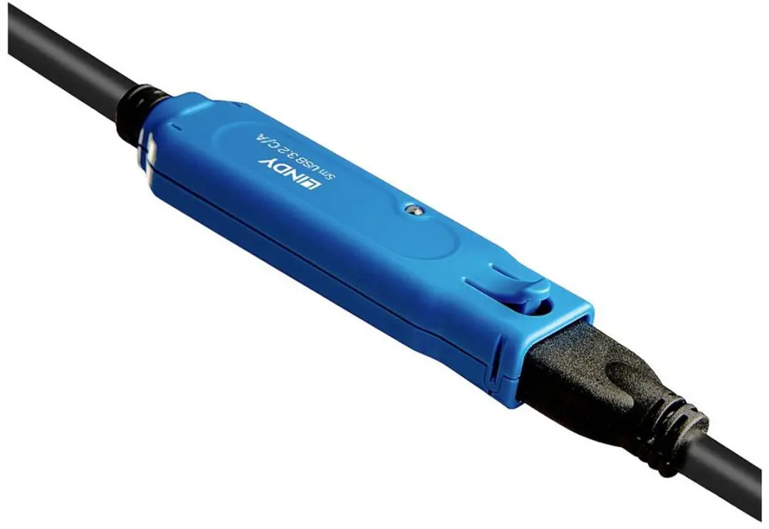 Lindy 43380 USB 3.2 Gen1 Kabel USB-A naar USB-C 5m - Zwart/blauw