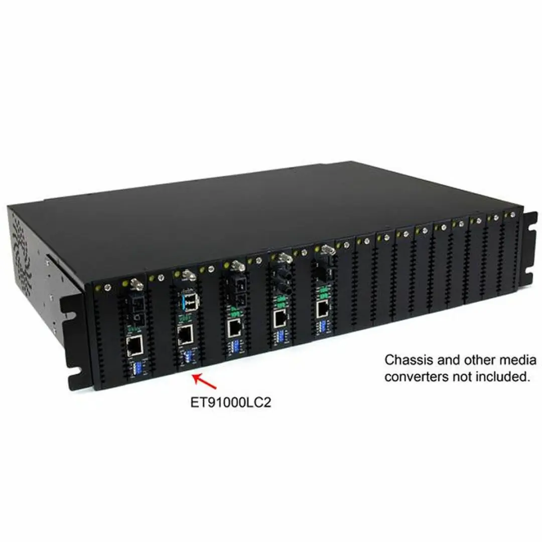 Startech Glasvezel Converter ET91000LC2 - 1000Mbit - LC - Zwart
