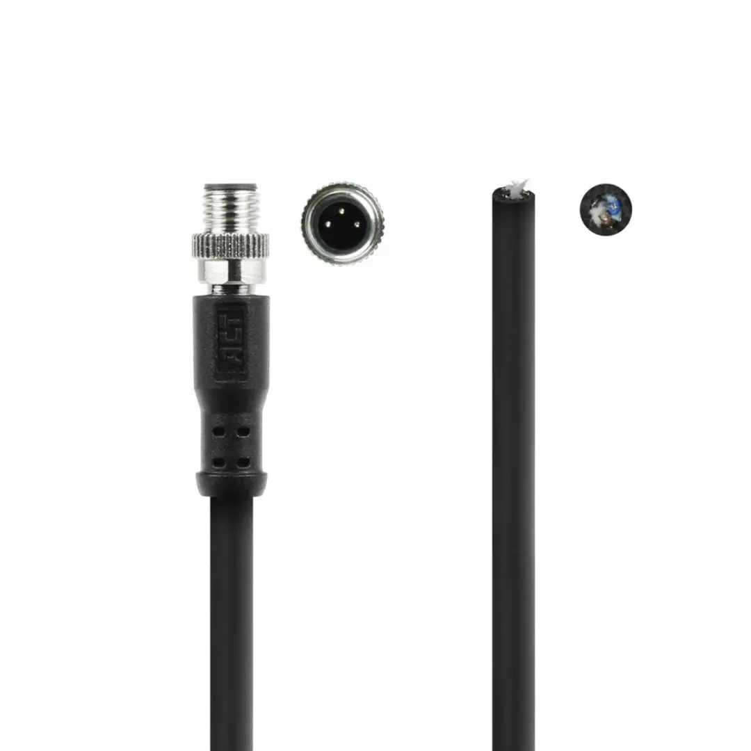 ACT Industrial 1,5m Sensor Kabel M8A 3-polig - Ultraflex TPE - Zwart