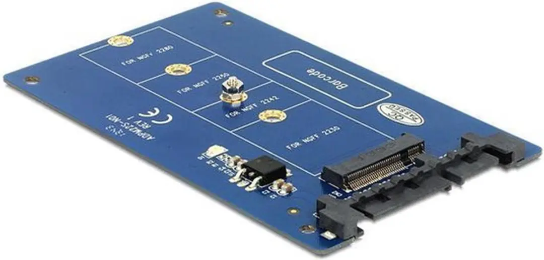 Delock SATA 22 Pin naar M.2 Converter - Blauw - afbeelding 6 van 6
