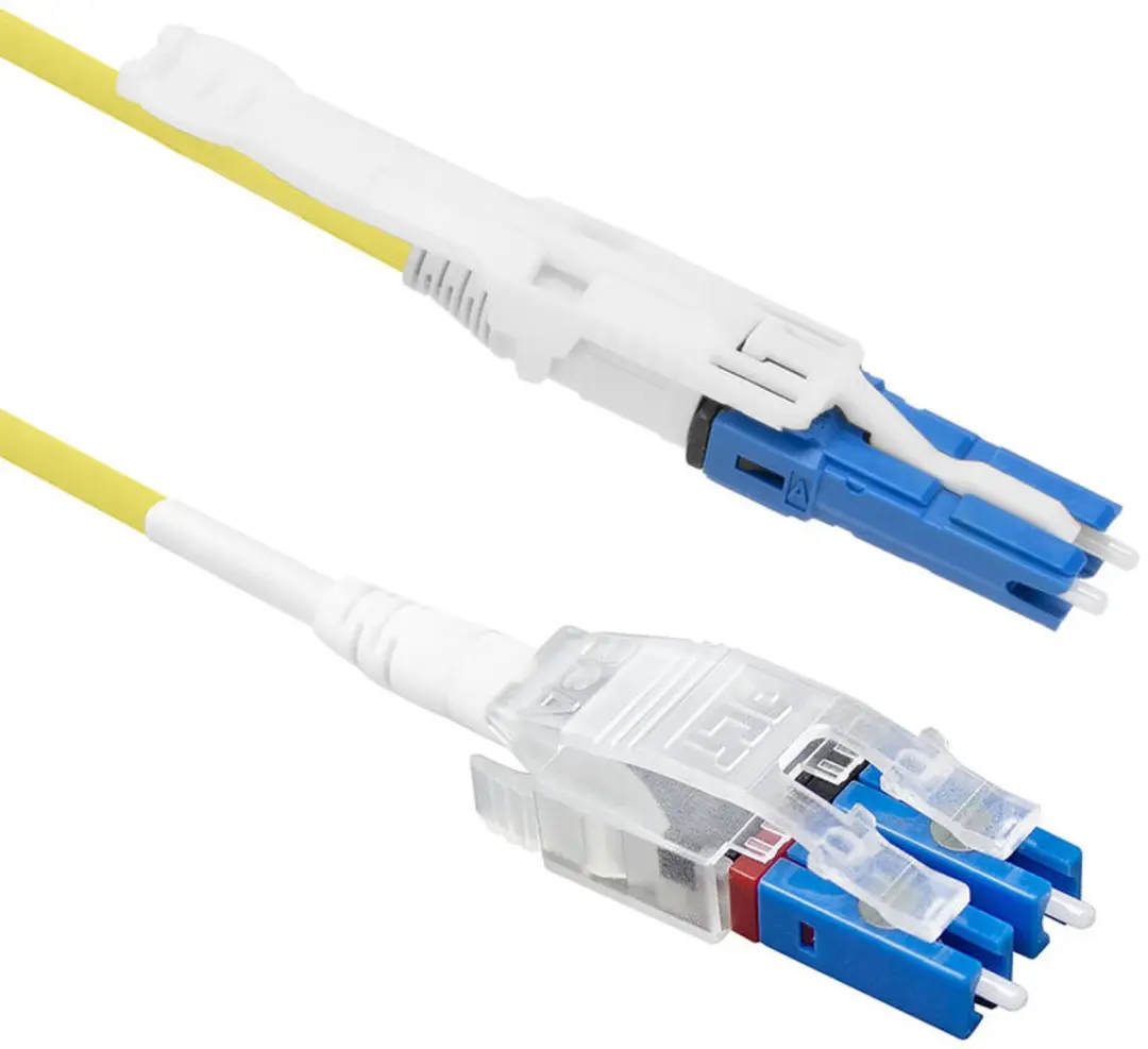ACT 2m Singlemode OS2 Twist Uniboot Glasvezelkabel Geel