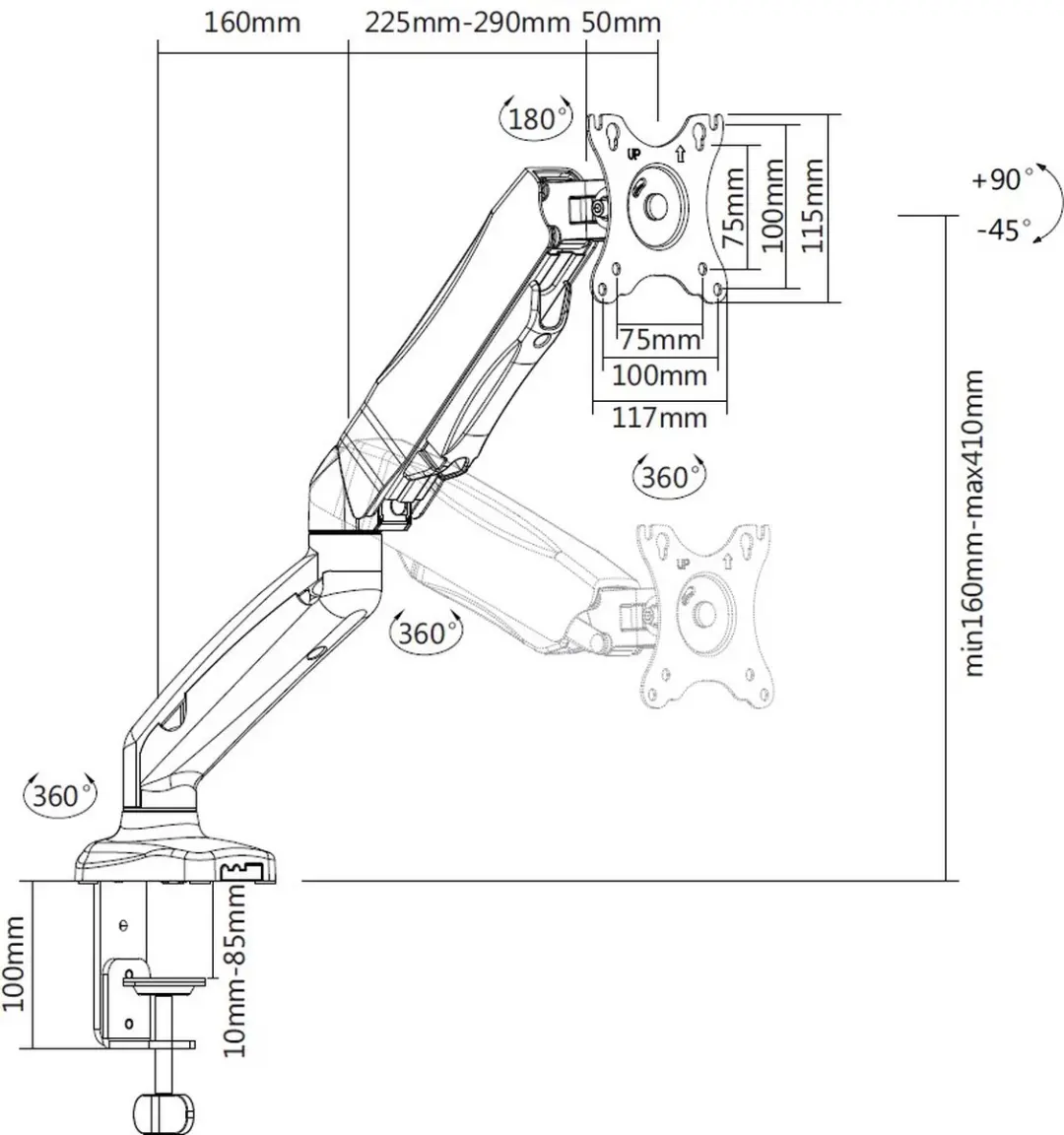 Screen Table Support Equip 650120