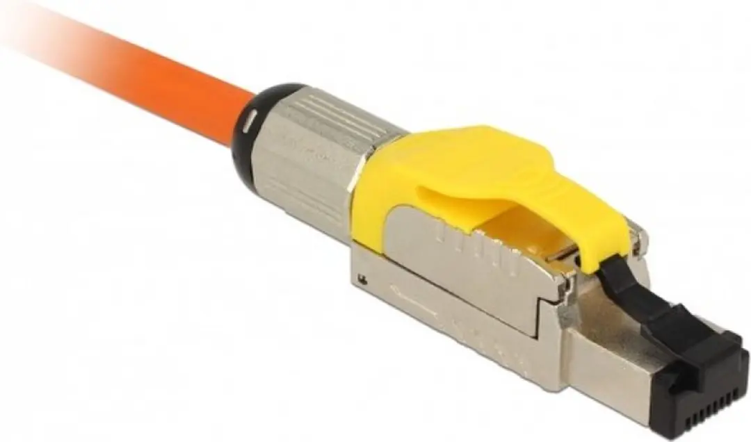 Delock RJ45 Plug Cat.6A - Zilver/Geel
