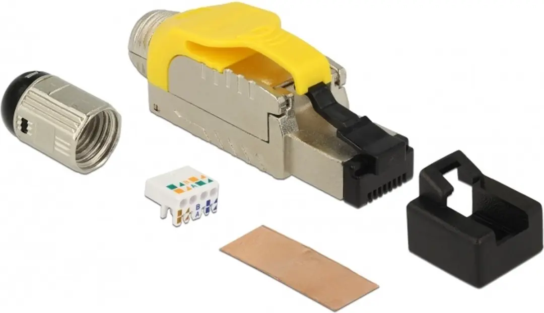 Delock RJ45 Plug Cat.6A - Zilver/Geel