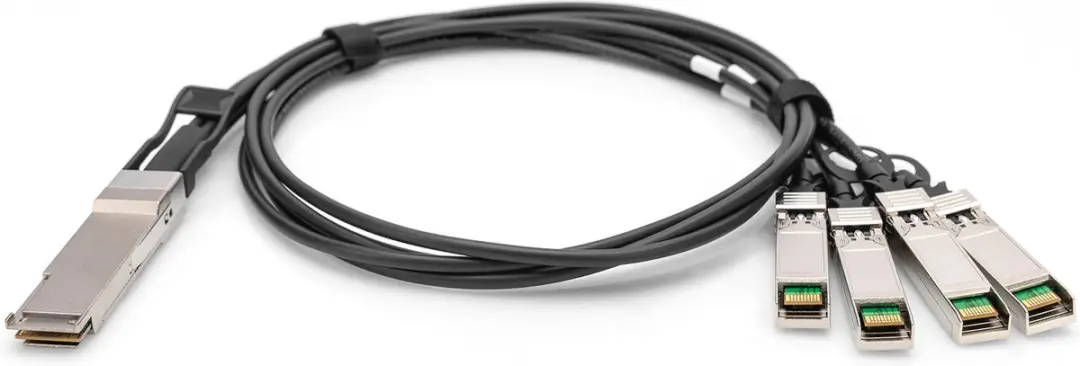Digitus DN-81322 Glasvezelkabel SFP+ QSFP+ - 2m - Zwart