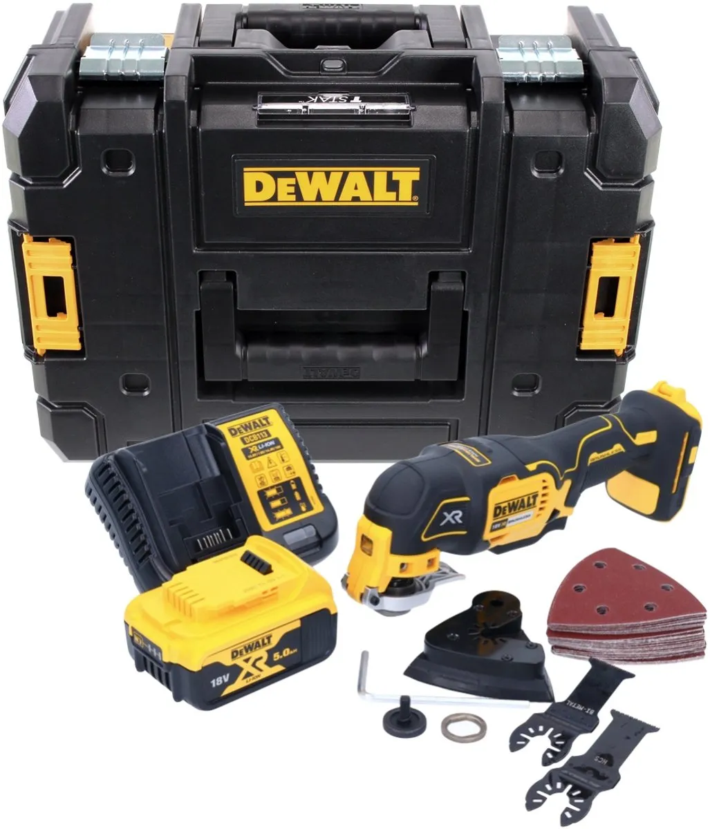 DeWalt DCS 355 P1 Accu-Oscillator Multitool 18V - 1x 5,0Ah Accu - afbeelding 2 van 5