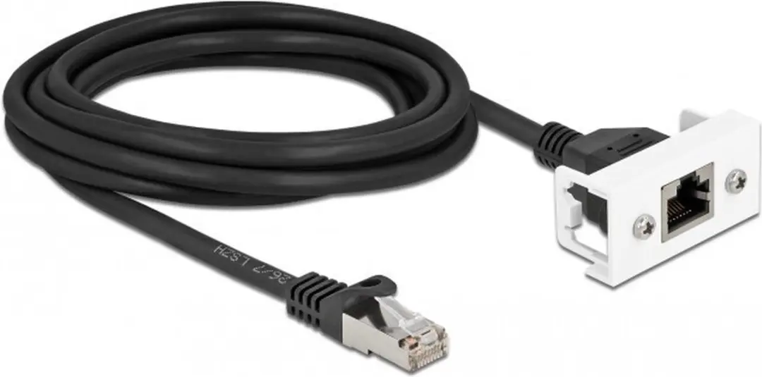 Delock Network Extension Kabel Cat.6A 3m - Zwart