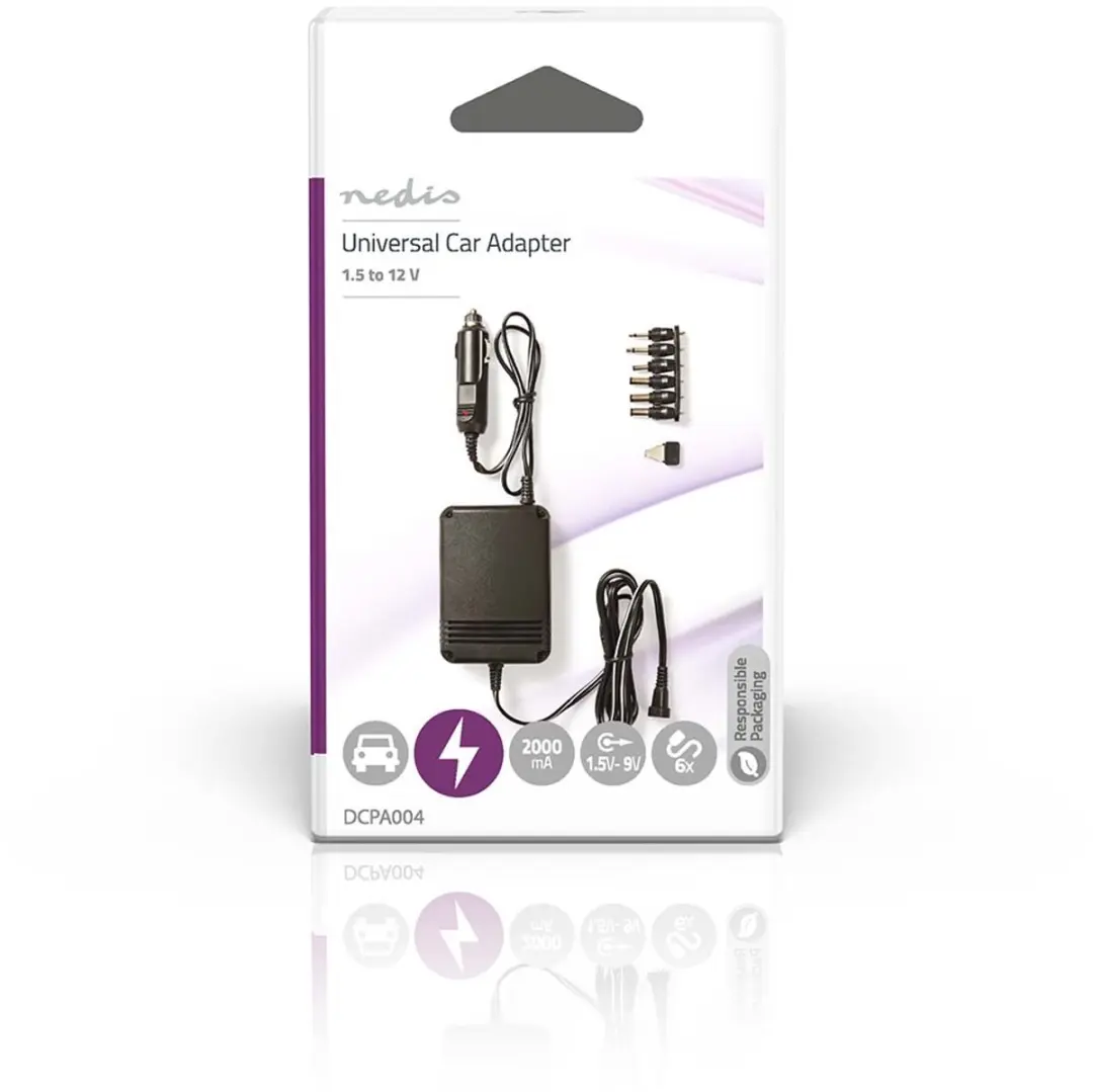 Nedis DCPA004 Universele Auto-Adapter 24W - Zwart