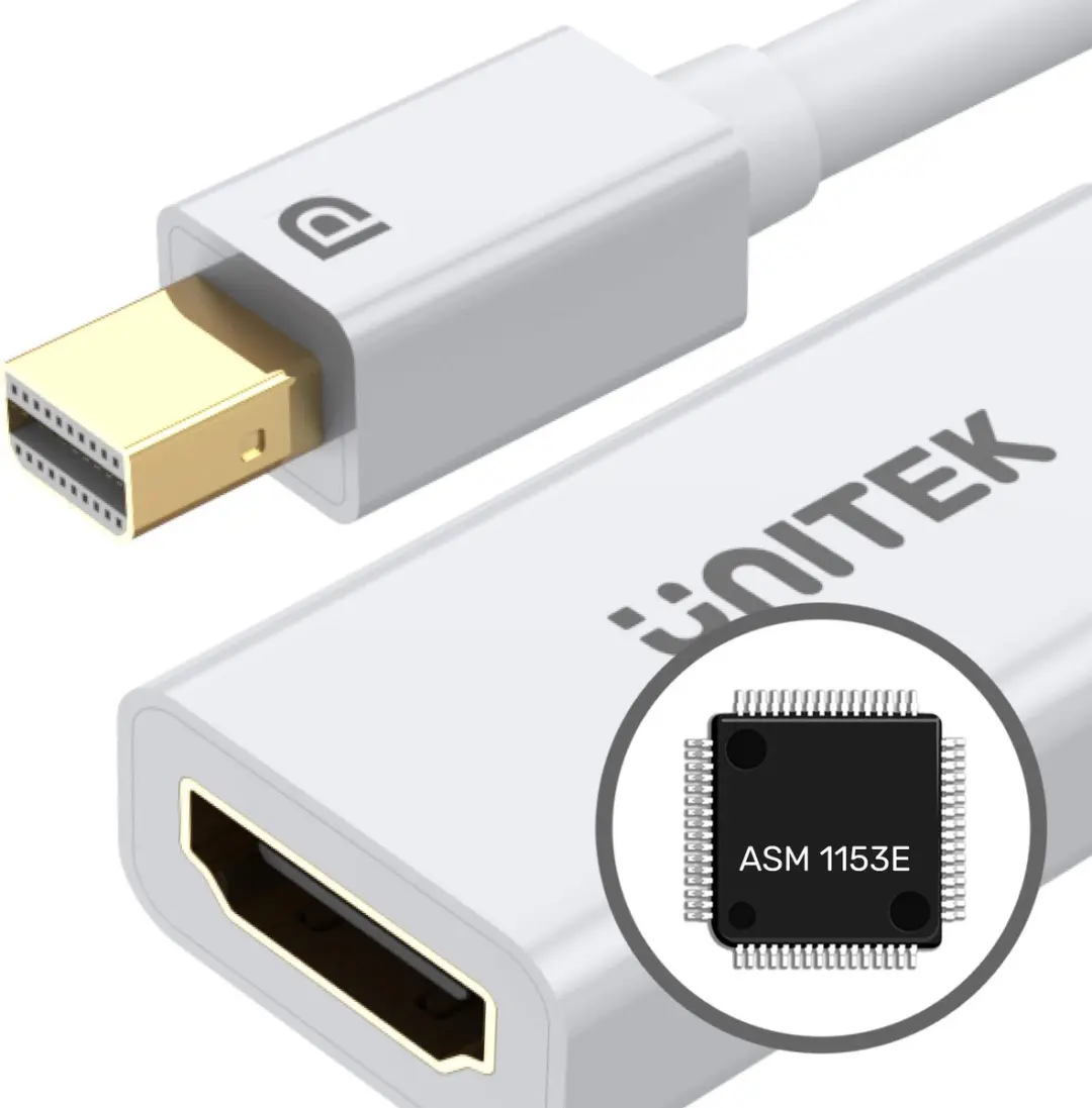 Unitek Mini DisplayPort naar HDMI Adapter 4K - Transparant