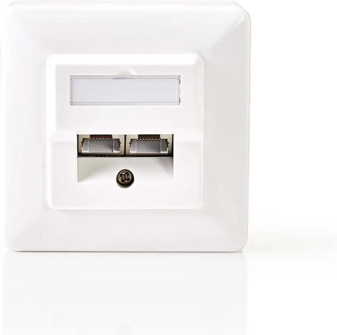 Nedis CCGP89150IV Netwerk Wanddoos 2 Poorten CAT5e - Wit - afbeelding 6 van 6