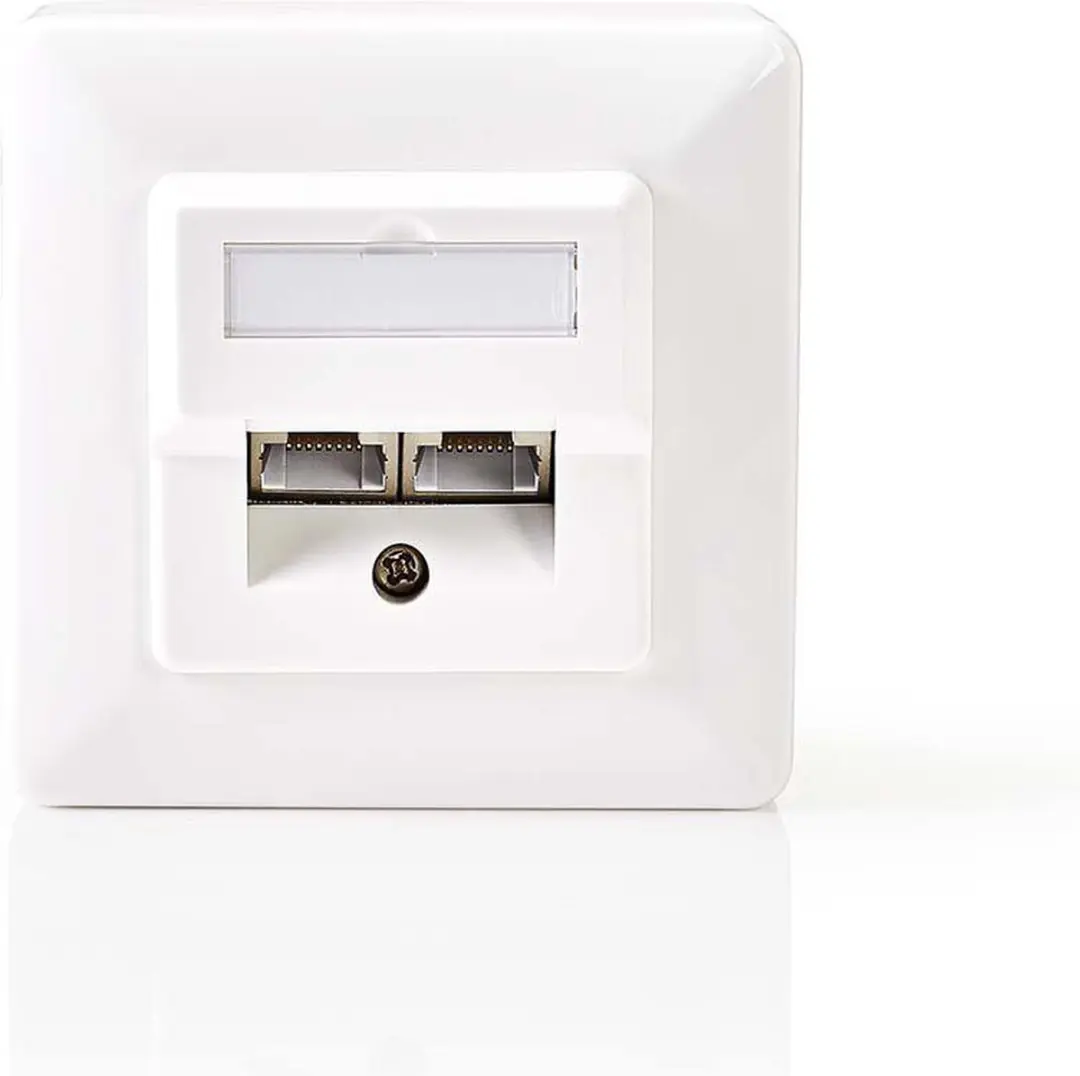 Nedis CCGP89150IV Netwerk Wanddoos 2 Poorten CAT5e