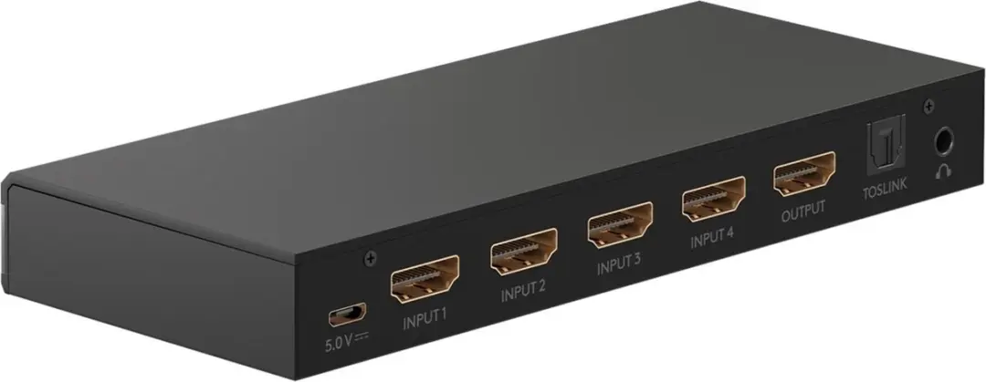 Goobay HDMI Schakelaar 4 naar 1 ARC - 4K60Hz HDR - Zwart