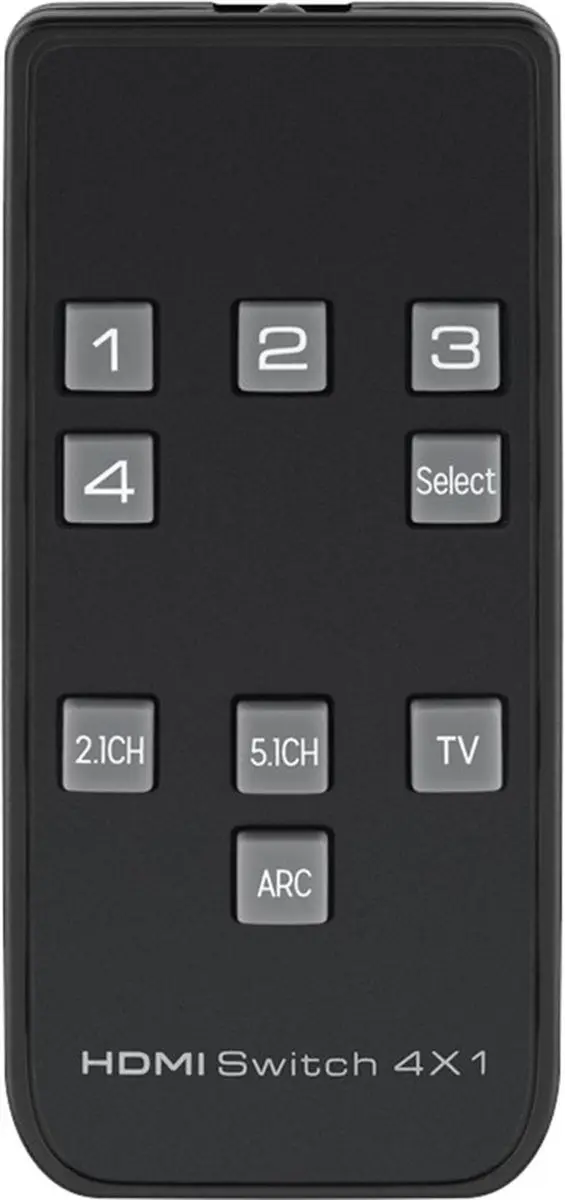 Goobay HDMI Schakelaar 4 naar 1 ARC - 4K60Hz HDR - Zwart - afbeelding 6 van 6