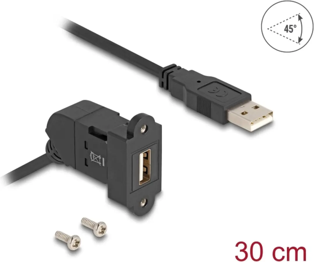Delock USB-A Haaks Keystone Module 67151 - USB2.0 - Zwart