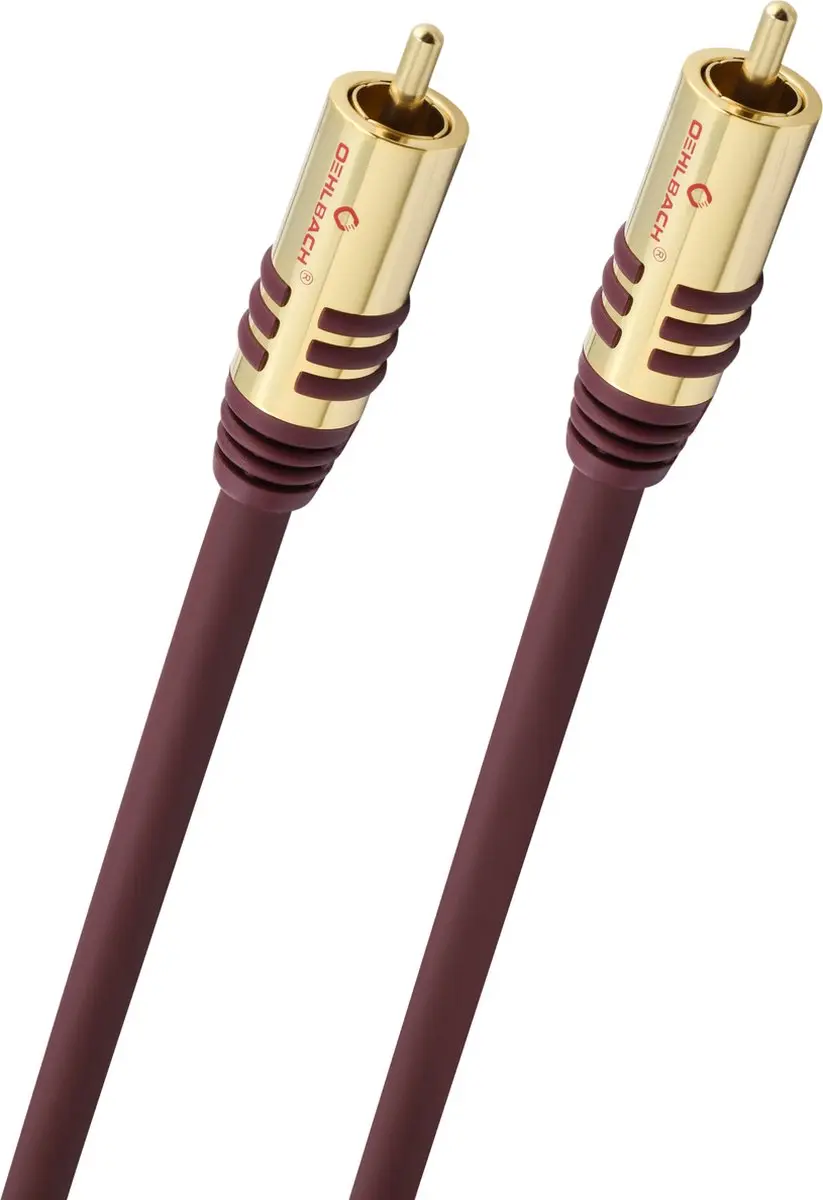 Oehlbach NF Subwoofer Kabel 5m - Bordeaux