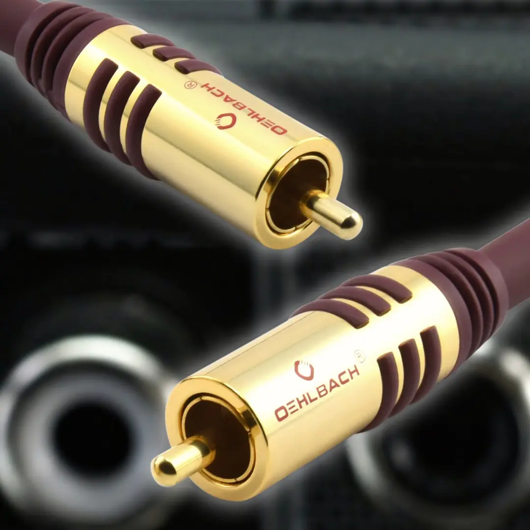 Oehlbach NF Subwoofer Kabel 5m - Bordeaux