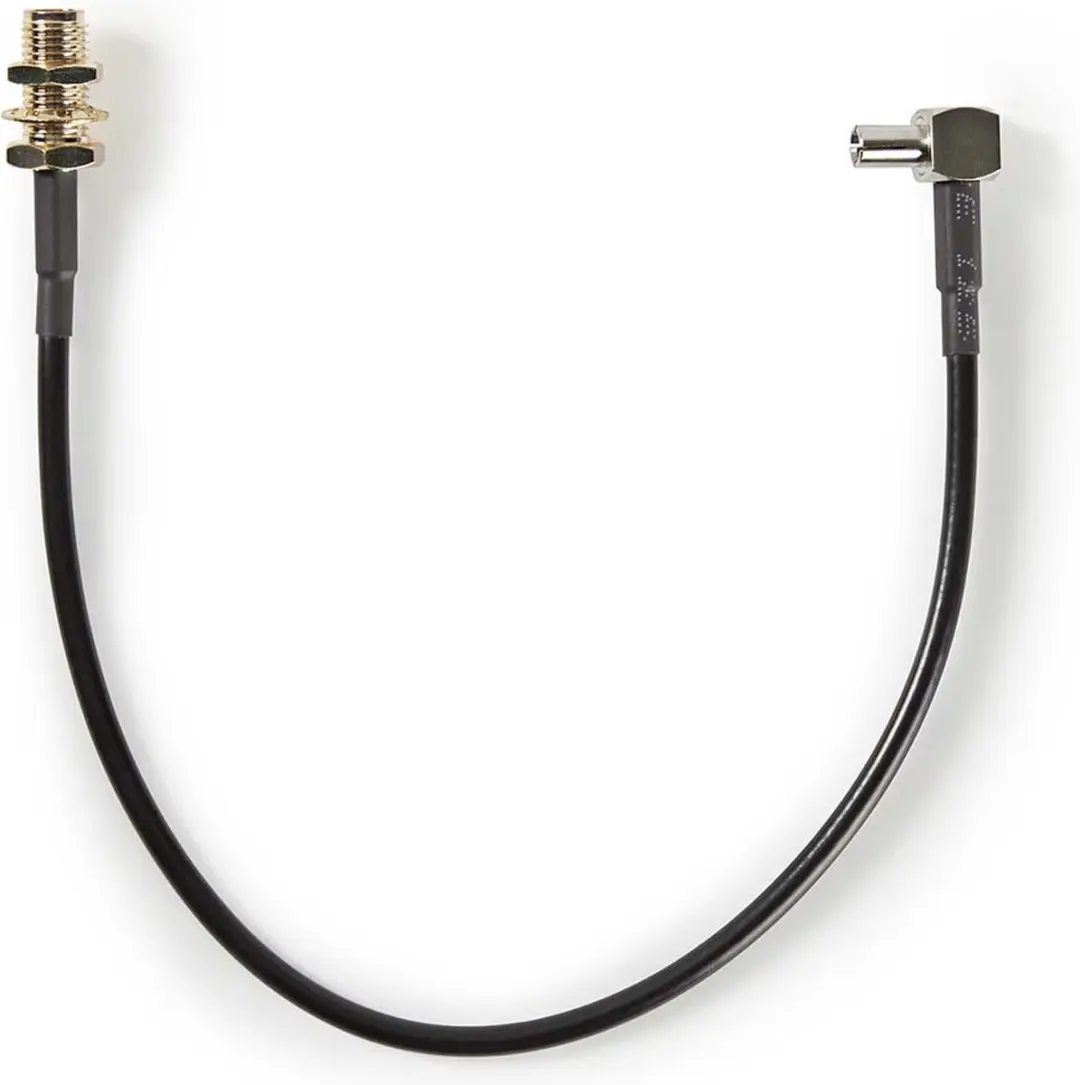Nedis SMA Female TS9 Antennekabel 50 Ohm - 0,20m - Verguld - Zwart