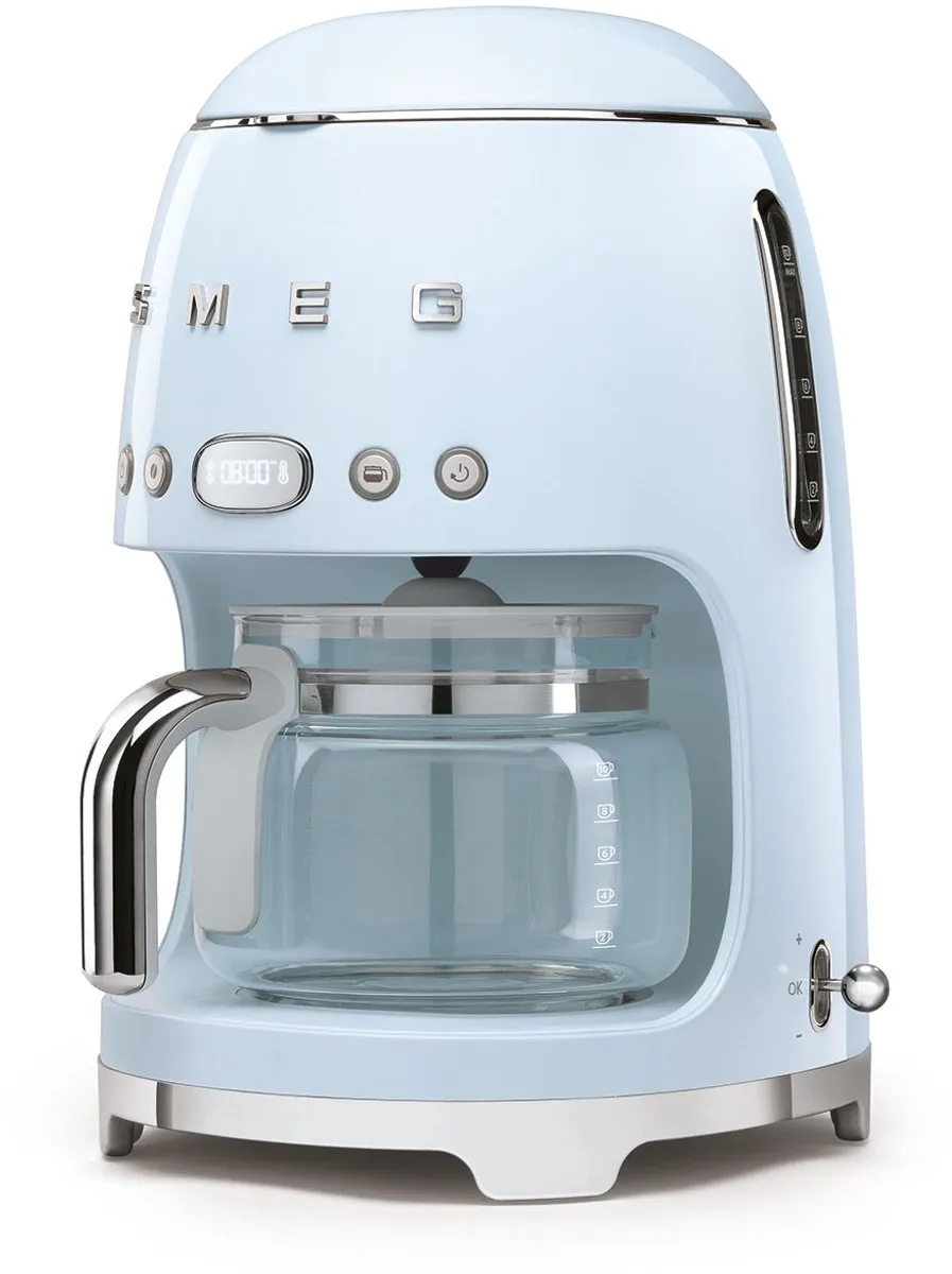 Smeg DCF02PBEU Filterkoffiemachine - Pastelblauw - 10 Kopjes