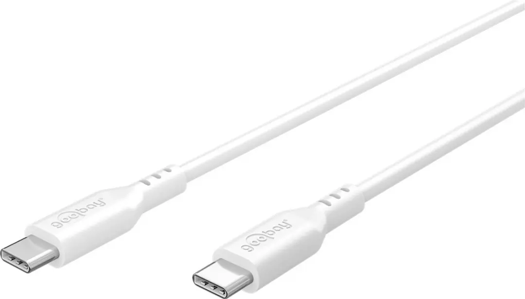 Goobay USB-C Siliconen Kabel 60W - 1,5m - Wit