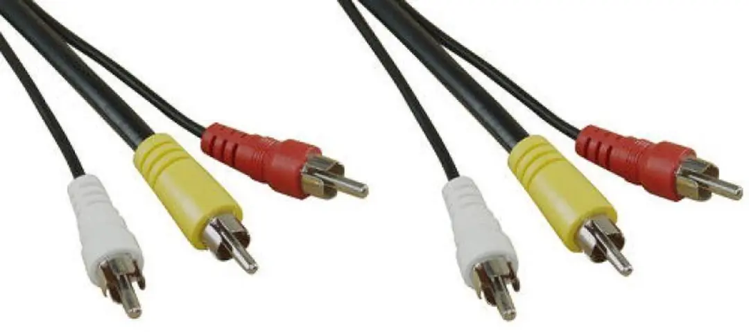 InLine Tulpkabel 3x Jack/Jack 2m - Zwart