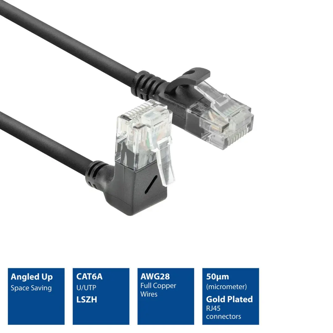ACT DC4951 Patchkabel U/UTP CAT6A 1,5m - Zwart