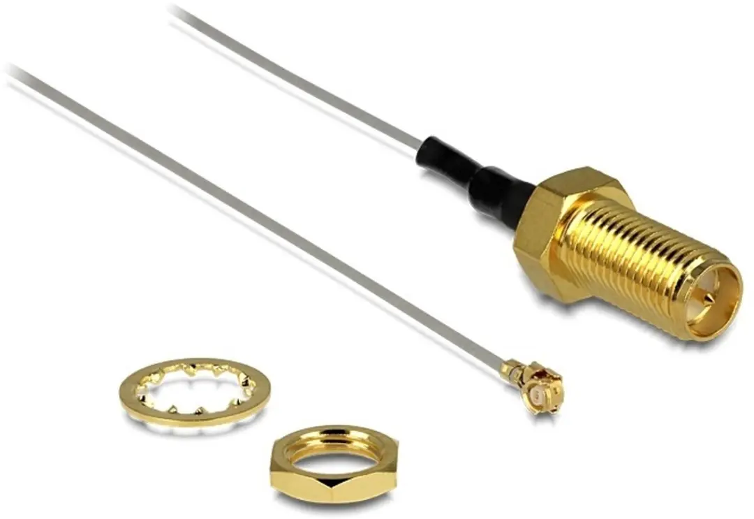 Delock MHF I RP-SMA Kabel Micro Coax 1,37mm 50 Ohm