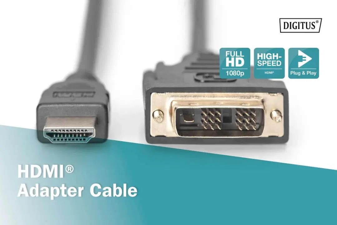 Digitus HDMI naar DVI Kabel 2m - Zwart - afbeelding 6 van 6
